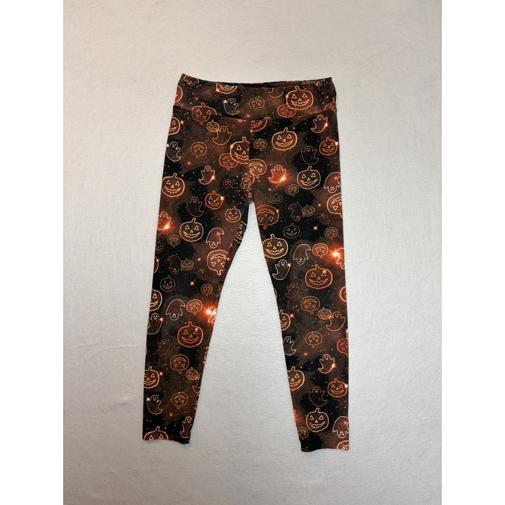 No Boundaries Halloween Pumpkin High Rise Leggings Size XL 15-17
